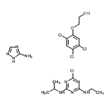 CAS#: 88823-01-2， 6-chloro-N'-ethyl-N-isopropyl-1,3,5-triazine-2,4-diamine, 2H-1,2,4-triazol-3-amine, 2-(2,4,5-trichlorophenoxy)ethanol