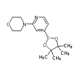 structure of CAS# 888721-86-6, 4-[4-(4,4,5,5-tetramethyl-1,3,2-dioxaborolan-2-yl)-2-pyridyl]morpholine;2-Morpholinopyridine-4-boronic acid pinacol ester;2-Morpholinopyridine-4-boronic acid, pinacol ester;4-(4-(4,4<wbr>,5,5-tetr<wbr>amethyl-1<wbr>,3,2-diox<wbr>aborolan-<wbr>2-yl)pyri<wbr>din-2-yl)<wbr>morpholine