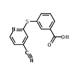 CAS#: 888968-32-9， 3-[(4-cyano-2-pyridyl)sulfanyl]benzoic acid