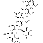 CAS#: 88972-42-3， N-[(2R,3R,4R,5S,6R)-4-{[(2S,3R,4S,5S,6R)-5-{[(2S,3R,4R,5R,6R)-3-Acetamido-4,5-dihydroxy-6-(hydroxymethyl)tetrahydro-2H-pyran-2-yl]oxy}-4-hydroxy-3-(hydroxymethyl)-6-{[(2S,3S,4R,5S,6S)-3,4,5-trihydroxy -6-methyltetrahydro-2H-pyran-2-yl]oxy}tetrahydro-2H-pyran-2-yl]oxy}-2-{[(2R,3S,4S,5R,6S)-3,5-dihydroxy-2-(hydroxymethyl)-6-{[(2R,4R,5R)-1,2,4,5-tetrahydroxy-6-oxo-3-hexanyl]oxy}tetrahydro-2H-pyran-4-y l]oxy}-5-hydroxy-6-(hydroxymethyl)tetrahydro-2H-pyran-3-yl]acetamide
