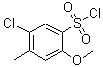 structure of CAS# 889939-48-4, 5-Chloro-2-methoxy-4-methylbenzenesulfonyl chloride;5-chloro-2-methoxy-4-methylbenzene-1-sulfonyl chloride;5-Chloro-2-methoxy-4-methylbenzenesulfonyl chloride;5-Chloro-2-methoxy-4-methylbenzenesulfonylchloride