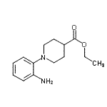 structure of CAS# 889947-83-5, Ethyl 1-(2-aminophenyl)-4-piperidinecarboxylate;4-PIPERIDINECARBOXYLICACID, 1-(2-AMINOPHENYL)-, ETHYL ESTER;Ethyl 1-(2-aminophenyl)piperidine-4-carboxylate