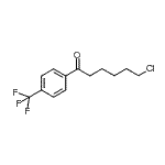 structure of CAS# 890043-20-6, 6-Chloro-1-[4-(trifluoromethyl)phenyl]-1-hexanone;6-chloro-1-oxo-1-(4-trifluoromethylphenyl)hexane