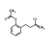 structure of CAS# 890097-72-0, 2-(3-Chloro-3-buten-1-yl)phenyl acetate;4-(2-Acetoxyphenyl)-2-chloro-1-butene