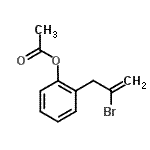 结构式 CAS# 890097-74-2, 2-(2-溴-2-丙烯-1-基)苯基乙酸酯