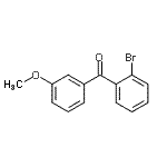 structure of CAS# 890098-06-3, (2-Bromophenyl)(3-methoxyphenyl)methanone;2-Bromo-3'-methoxybenzophenone