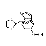 structure of CAS# 890098-09-6, 2-(2-Bromo-5-methoxyphenyl)-2-phenyl-1,3-dioxolane;2-Bromo-5-methoxybenzophenone ethylene ketal