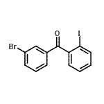 structure of CAS# 890098-10-9, (3-Bromophenyl)(2-iodophenyl)methanone;3'-bromo-2-iodobenzophenone