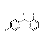 structure of CAS# 890098-11-0, (4-Bromophenyl)(2-iodophenyl)methanone;4'-bromo-2-iodobenzophenone