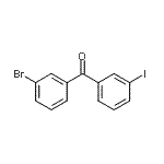structure of CAS# 890098-12-1, (3-Bromophenyl)(3-iodophenyl)methanone;3-bromo-3'-iodobenzophenone