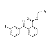 结构式 CAS# 890098-39-2, 乙基2-(3-碘苯甲酰基)苯甲酸酯