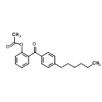 结构式 CAS# 890098-48-3, 2-(4-己基苯并酰基)苯基乙酸酯