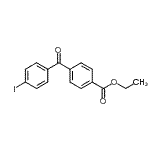 structure of CAS# 890098-49-4, Ethyl 4-(4-iodobenzoyl)benzoate;4-ethoxycarbonyl-4'-iodobenzophenone