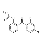 structure of CAS# 890098-66-5, 2-(2,4-Difluorobenzoyl)phenyl acetate;2-Acetoxy-2',4'-difluorobenzophenone
