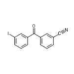 structure of CAS# 890098-71-2, 3-(3-Iodobenzoyl)benzonitrile;3-cyano-3'-iodobenzophenone