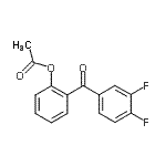 structure of CAS# 890098-72-3, 2-(3,4-Difluorobenzoyl)phenyl acetate;2-Acetoxy-3',4'-difluorobenzophenone