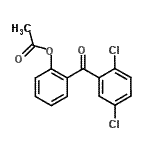structure of CAS# 890098-80-3, 2-(2,5-Dichlorobenzoyl)phenyl acetate;2-Acetoxy-2',5'-dichlorobenzophenone