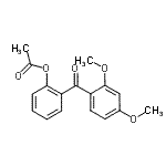 structure of CAS# 890098-90-5, 2-(2,4-Dimethoxybenzoyl)phenyl acetate;2-Acetoxy-2',4'-methoxybenzophenone