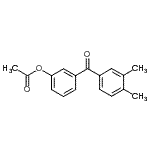 structure of CAS# 890099-17-9, 3-(3,4-Dimethylbenzoyl)phenyl acetate;3-Acetoxy-3',4'-dimethylbenzophenone