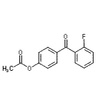 structure of CAS# 890099-40-8, 4-(2-Fluorobenzoyl)phenyl acetate;4-Acetoxy-2'-fluorobenzophenone