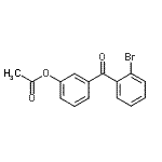 structure of CAS# 890099-57-7, 3-(2-Bromobenzoyl)phenyl acetate;3-Acetoxy-2'-bromobenzophenone