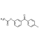 structure of CAS# 890099-67-9, 3-(4-Iodobenzoyl)phenyl acetate;3-Acetoxy-4'-iodobenzophenone