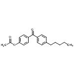 structure of CAS# 890099-76-0, 4-(4-Pentylbenzoyl)phenyl acetate;4-Acetoxy-4'-pentylbenzophenone