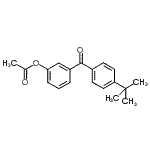 structure of CAS# 890099-86-2, 3-[4-(2-Methyl-2-propanyl)benzoyl]phenyl acetate;3-Acetoxy-4'-t-butylbenzophenone