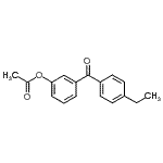 structure of CAS# 890099-88-4, 3-(4-Ethylbenzoyl)phenyl acetate;3-Acetoxy-4'-ethylbenzophenone