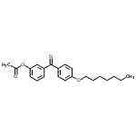 structure of CAS# 890100-10-4, 3-[4-(Heptyloxy)benzoyl]phenyl acetate;3-Acetoxy-4'-heptyloxybenzophenone