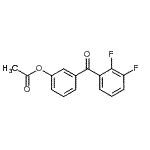 structure of CAS# 890100-12-6, 3-(2,3-Difluorobenzoyl)phenyl acetate;3-Acetoxy-2',3'-difluorobenzophenone