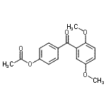 structure of CAS# 890100-21-7, 4-(2,5-Dimethoxybenzoyl)phenyl acetate;4-Acetoxy-2',5'-dimethoxybenzophenone