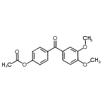 结构式 CAS# 890100-25-1, 4-(3,4-二甲氧基苯甲酰基)苯基乙酸酯
