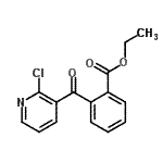 structure of CAS# 890100-43-3, Ethyl 2-[(2-chloro-3-pyridinyl)carbonyl]benzoate;2-Chloro-3-(2-ethoxycarbonylbenzoyl)pyridine