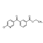 structure of CAS# 890100-48-8, Ethyl 3-[(6-chloro-3-pyridinyl)carbonyl]benzoate;2-Chloro-5-(3-ethoxycarbonylbenzoyl)pyridine;MFCD02260458