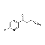 structure of CAS# 890100-84-2, 4-(6-Chloro-3-pyridinyl)-4-oxobutanenitrile;4-(4-chloro-3-pyridyl)-4-oxobutyronitrile