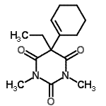 CAS#: 891-90-7， 5-(1-Cyclohexen-1-yl)-5-ethyl-1,3-dimethyl-2,4,6(1H,3H,5H)-pyrimidinetrione