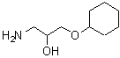 结构式 CAS# 89100-83-4, 1-氨基-3-(环己基氧基)-2-丙醇