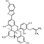 CAS#: 89200-00-0， (3aR,8aS,13bR,13cS)-8a-[2,4-Dihydroxy-3-(3-methyl-2-buten-1-yl)phenyl]-6-(6-hydroxy-1-benzofuran-2-yl)-2-methyl-1,8a,13b,13c-tetrahydro-3aH-benzo[3,4]isochromeno[1,8-bc]chromene-4,11-diol