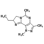 CAS#: 89239-35-0， 8-Ethyl-1,3,5-trimethyl-7,8-dihydro-1H-imidazo[1,2-c]pyrazolo[3,4-e]pyrimidine