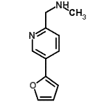 结构式 CAS# 892502-04-4, 1-[5-(2-呋喃基)-2-吡啶基]-N-甲基甲胺