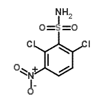 structure of CAS# 89281-19-6, 2,6-Dichloro-3-nitrobenzenesulfonamide