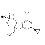 CAS 登录号：89286-76-0， (5-{[4,6-二(1-氮丙啶基)-1,3,5-三嗪-2-基]氨基}-2,2-二甲基-1,3-二恶烷-5-基)甲醇