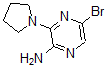 structure of CAS# 893611-72-8, 5-Bromo-3-(1-Pyrrolidinyl)-2-Pyrazinamine;5-Bromo-3-Pyrrolidin-1-Ylpyrazin-2-Amine