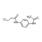 structure of CAS# 893725-93-4, N-(4-acetamidophenyl)-3-chloro-propanamide;MFCD07364270;N-[4-(acetylamino)phenyl]-3-chloropropanamide;propanamide, N-[4-(acetylamino)phenyl]-3-chloro-