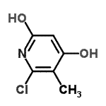 结构式 CAS# 89379-84-0, 6-氯-4-羟基-5-甲基-2(1H)-吡啶酮