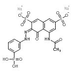 CAS#: 89591-46-8， Disodium (3E)-5-acetamido-4-oxo-3-[(3-phosphonophenyl)hydrazono]-3,4-dihydro-2,7-naphthalenedisulfonate
