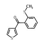 structure of CAS# 896618-53-4, [2-(Methylsulfanyl)phenyl](3-thienyl)methanone;3-(2-thiomethylbenzoyl)thiophene