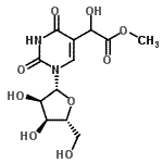 CAS#: 89665-83-8， 5-(1-Hydroxy-2-methoxy-2-oxoethyl)uridine
