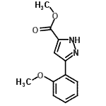 结构式 CAS# 898052-17-0, 甲基3-(2-甲氧基苯基)-1H-吡唑-5-羧酸酯